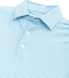 Southern Tide, Men's brrr°®-eeze Millwood Stripe Performance Polo Shirt (Rainwater Blue)