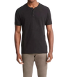 man wearing a vince Slub Cotton Short Sleeve Henley