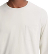 man wearing a vince Sueded Jersey Long-Sleeve Pocket T-Shirt
