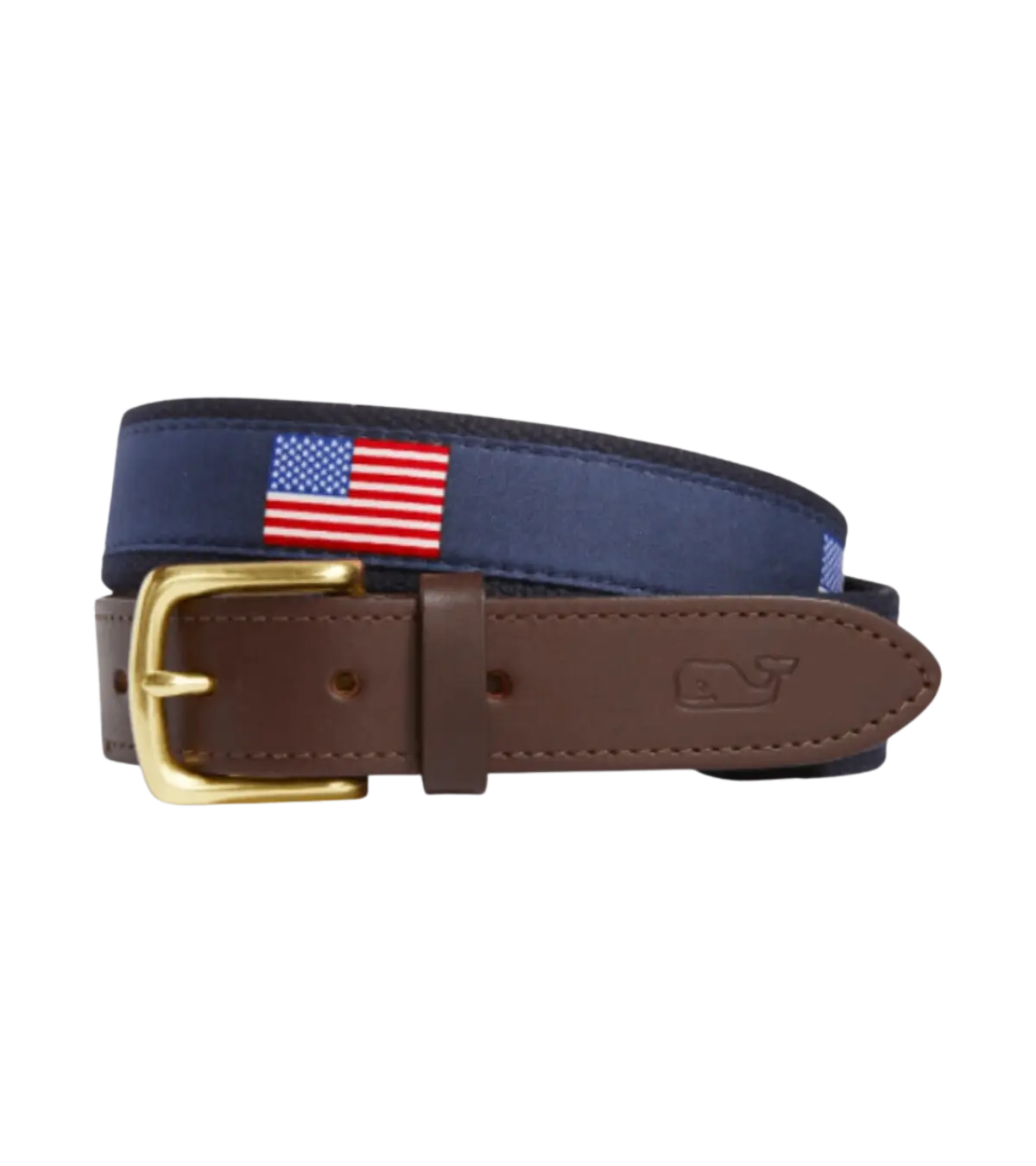 Vineyard Vines, Men's Flag Canvas Belt (Navy)