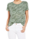 woman wearing Vineyard Vines, Women's Camo Surf Tee Shirt (Olive Green)