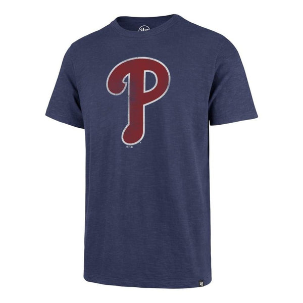 47 Brand / Men's Philadelphia Phillies Navy Wordmark Scrum T-Shirt