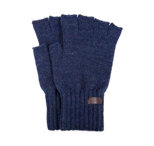  Navy Blue Barbour, Men's Fingerless Gloves (Multiple Colors)