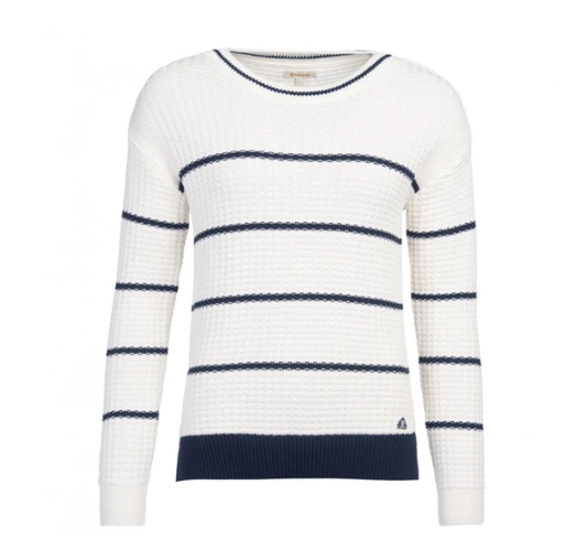  White Barbour, Women's Petrel Knit Sweater (White)