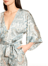 Bishop & Young Women's Rompers Bishop & Young, Women's Boheme Kimono Sleeve Romper (Cream and Blue)