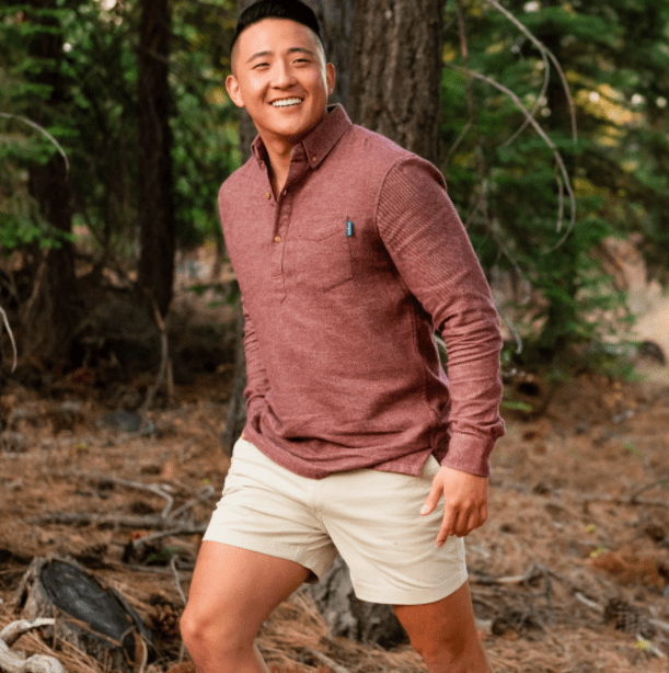 Red online chubbies shorts