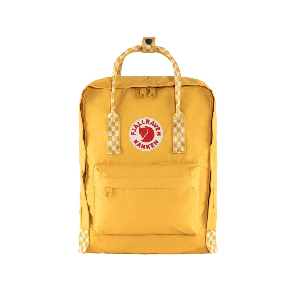 Fjallraven, Kanken Classic Chess Pattern Strap Backpack (Ochre Yellow)