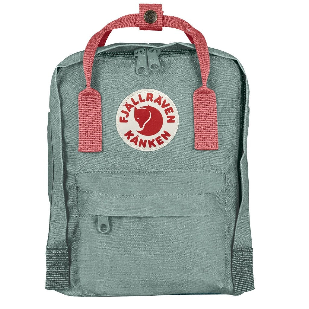 Fjallraven, Mini Kanken Backpack (Frost Green, Peach Pink)