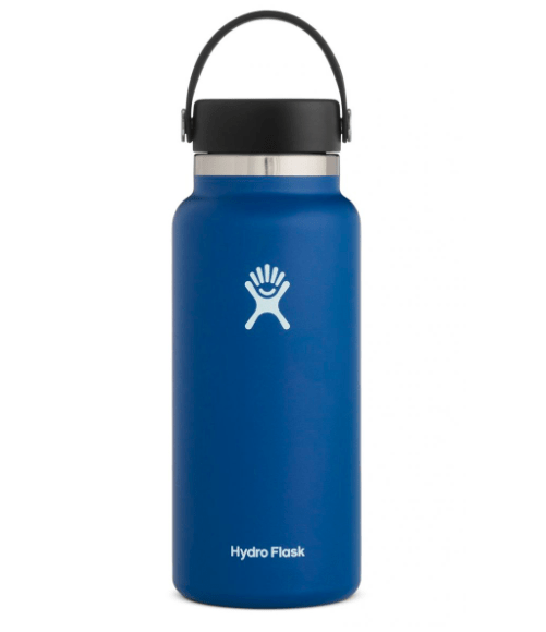 Hydro Flask Water Bottle One Size / Cobalt Hydro Flask, 32 Ounce Wide Mouth (Cobalt)
