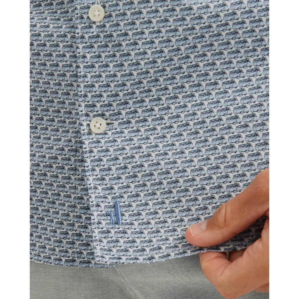 Johnnie-O, Men's Short-Sleeve Chez Hangin'Out Shirt (Blue)