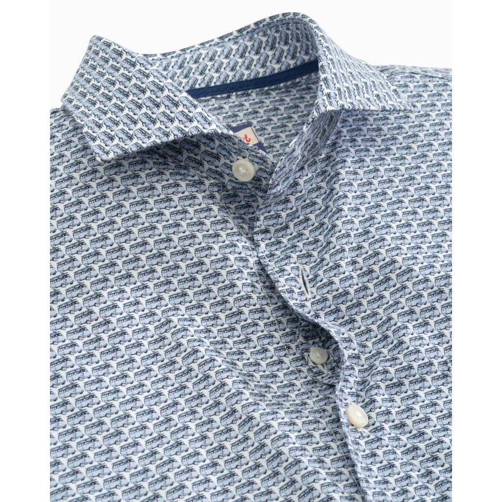 Johnnie-O, Men's Short-Sleeve Chez Hangin'Out Shirt (Blue)