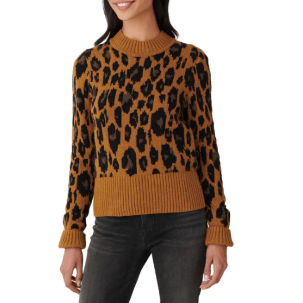 Lucky Brand Women's Sweaters Lucky Brand, Women's Cheetah Knit Sweater (Tan)