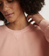 Marine Layer, Women's Shiloh Crop Sweatshirt (Seashell Pink)
