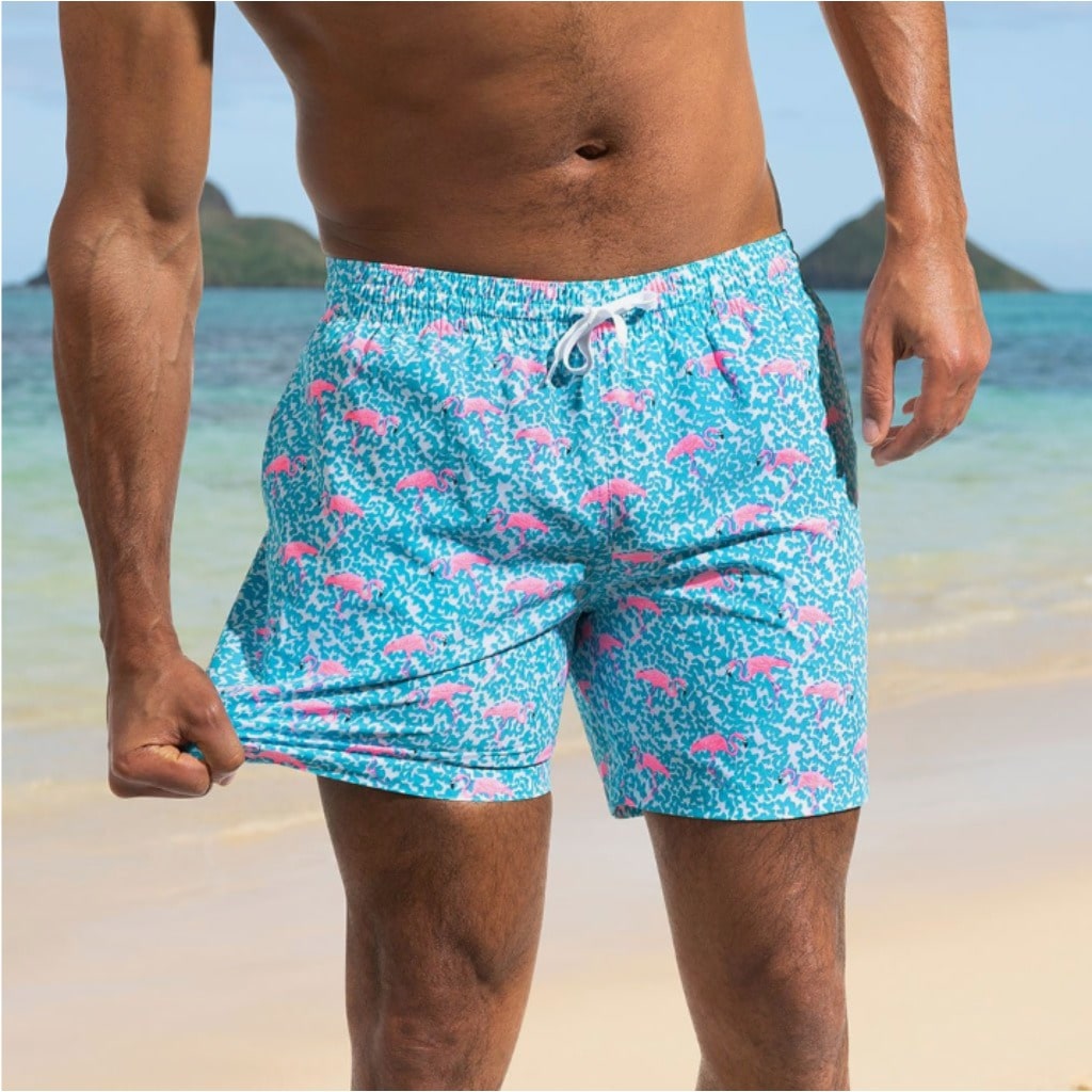 Men's Chubbies The Domingos are for Flamingos Boardshort, Blue