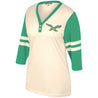 Mitchell & Ness Women's Tee Shirt Large / Cream Mitchell & Ness, Women's Eagles Shoot Out Tee (White and Green)