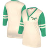 Mitchell & Ness Women's Tee Shirt Mitchell & Ness, Women's Eagles Shoot Out Tee (White and Green)
