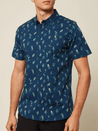 O'Neill Men's Short Sleeve Button-Down Shirt O'Neill, Men's Tame Button-Down Shirt (Navy Blue)