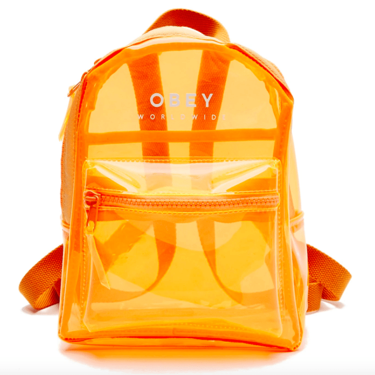  Orange Obey, Unisex Lucid Mini Backpack (Multiple Colors)