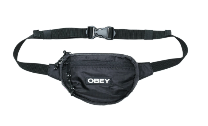  Black Obey, Unisex Commuter Waist Pouch (Multiple Colors)