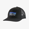 Patagonia Hats Black Patagonia, Men's P-6 Logo Trucker Hat (Black)