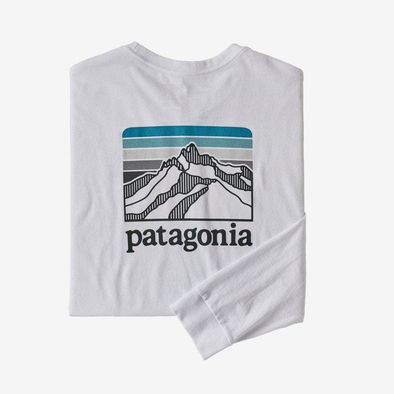  White Patagonia, Men's Line Logo Ridge Responsibili-Tee (White)