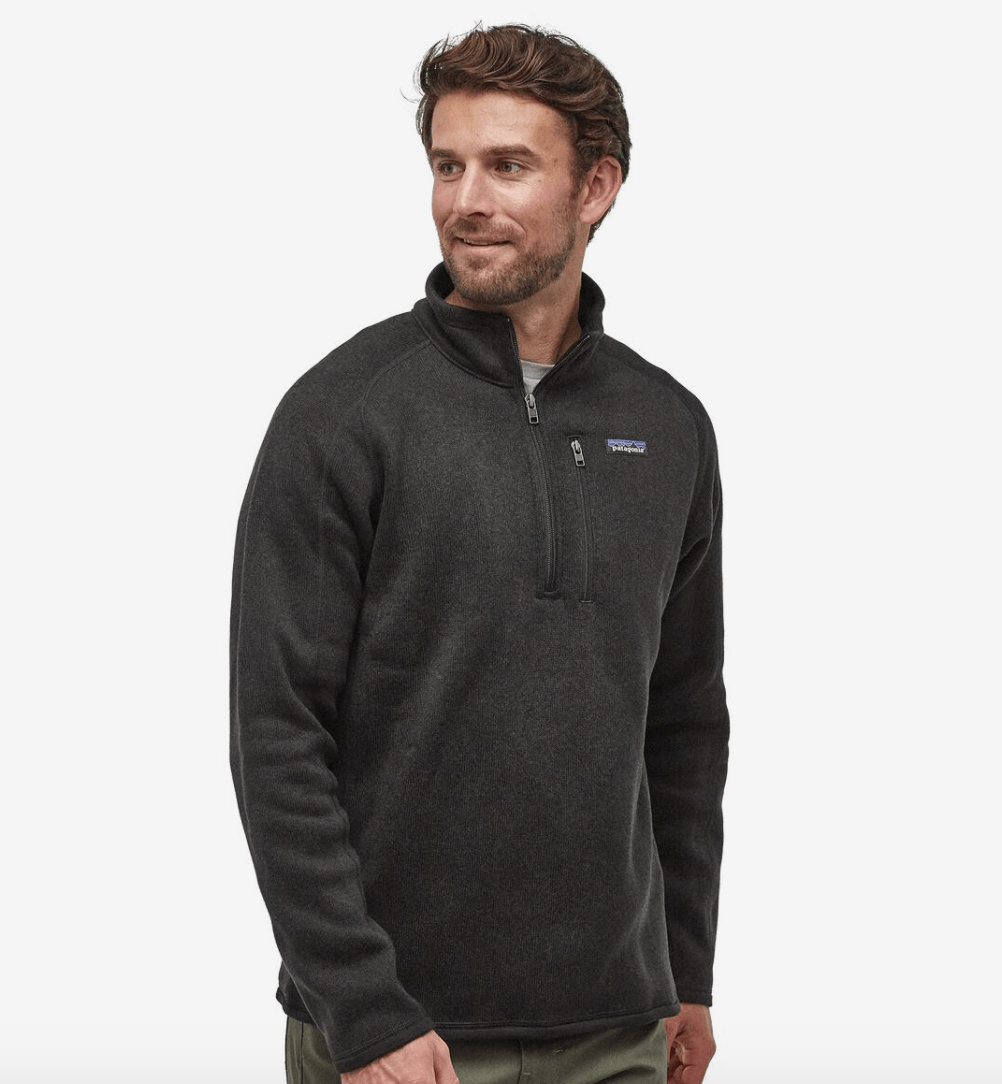  Black Patagonia, Men's Better Sweater Quarter-Zip (Multiple Colors)