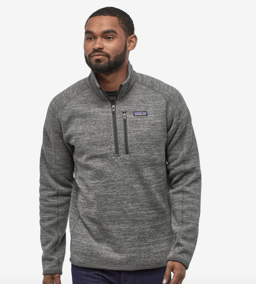  Nickel Dark Grey Patagonia, Men's Better Sweater Quarter-Zip (Multiple Colors)