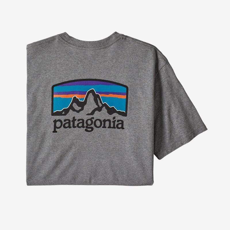 Patagonia Men's Tee Shirt Large Patagonia, Men's Fitz Roy Horizons Tee (Grey)