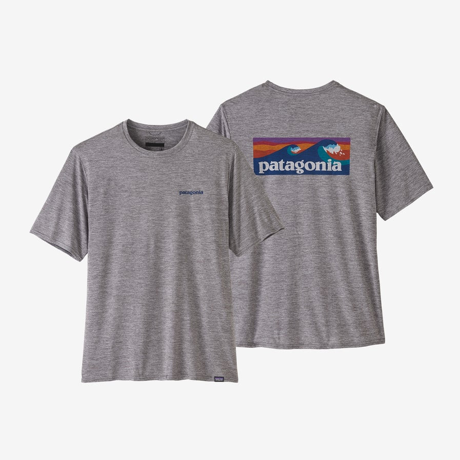 Patagonia, Men's Capilene Cool Daily Graphic Tee Shirt (Feather Grey)