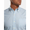 Peter Millar Men's Button-Down Shirts Medium Peter Millar, Men's Emory Tattersall Shirt (Lake Blue)