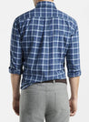 Peter Millar Men's Button-Down Shirts Peter Millar, Men's Hanmer Springs Cotton Sport Shirt (Deep Sea Blue)
