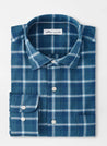 Peter Millar Men's Button-Down Shirts Peter Millar, Men's Hanmer Springs Cotton Sport Shirt (Deep Sea Blue)