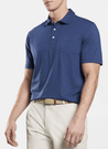 Peter Millar Men's Polo Shirts Peter Millar, Men's Aqua Cotton Polo (Atlantic Blue)