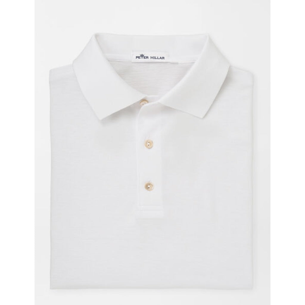 Peter Millar, Men's Solid Cotton Polo (White)