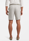 Peter Millar Men's Shorts Peter Millar, Men's Puppytooth Linen Cotton Shorts (Light Grey)
