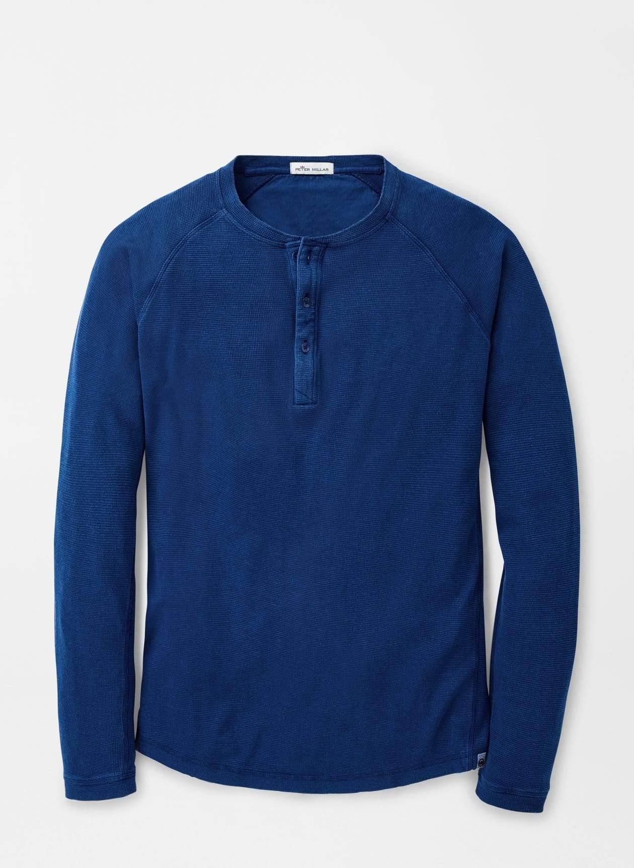 Peter Millar Men's Sweaters Medium Peter Millar, Men's Sun-Washed Henley (Atlantic Blue)