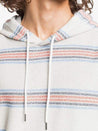 Quiksilver Men's Sweatshirt Quiksilver, Men's Great Otway Hoodie (Stripe Light Grey)