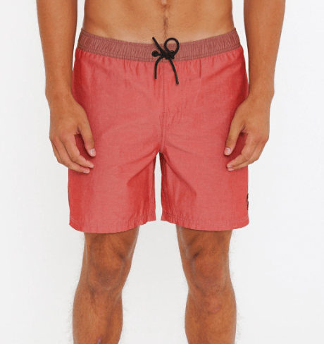  Red Brick Rusty, Momento Elastic Volley Surf Short (Brick Red)