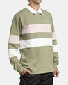 RVCA Men's Long Sleeve Tee RVCA, Men's Johnsy Long-Sleeve Polo Shirt (Aloe Green)