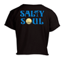 Salt Life Women's Tee Shirt Large / Ebony Salt Life, Women's Salty Soul Cropped Tee (Black)