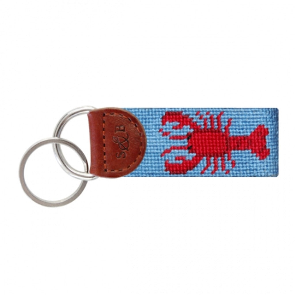Smathers & Branson, Lobster Needlepoint Key Fob (Blue)