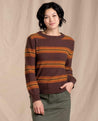 Toad & Co. Women's Sweaters Large / Mahogany Toad & Co, Women's Cotati Crew Sweater (Burnt Sienna Orange)