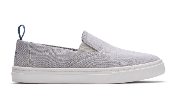  Drizzle Grey Toms, Kids Luca Slip-On Shoes (Drizzle Grey)