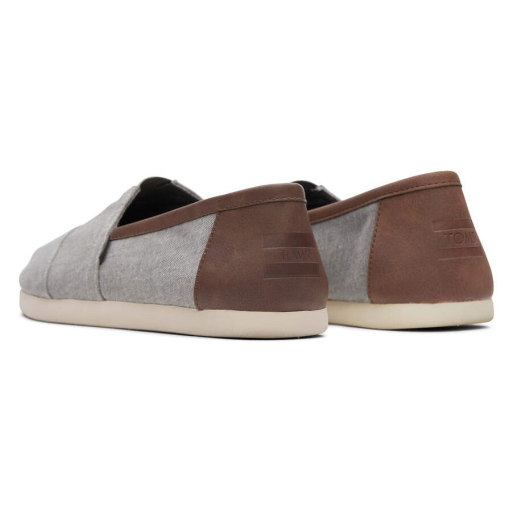 TOMS, Men's Alpargata Synthetic Trim Slip On (Grey)