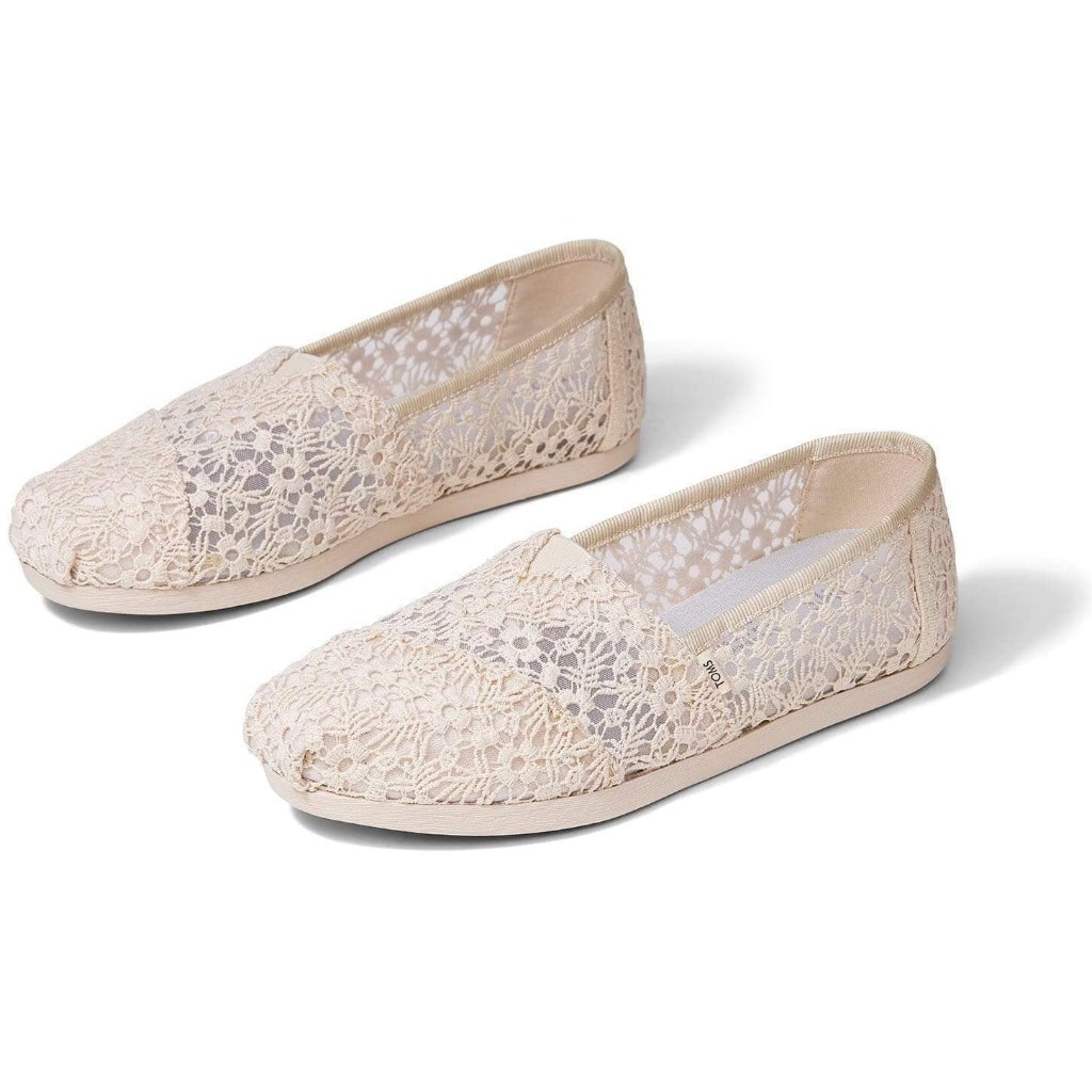 TOMS, Women's Floral Lace Slip On (Natural)