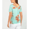 Tribal Women's Tops Tribal, Tropical Knit Top With Tie (Mint)