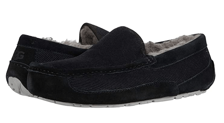 Ugg Men's Shoes 10 / Black Ugg, Men's Ascot Corduroy Slippers (Black)