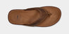 Ugg, Men's Seaside Leather Flip Flop (Luggage Brown)