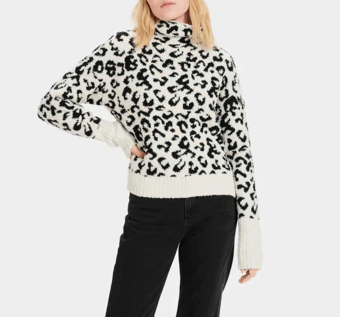 Black and White Ugg, Women's Sage Sweater (Black and White)
