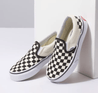 Vans Kid's Shoes Vans, Kid's Classic Checkerboard Slip-Ons (Black and White)